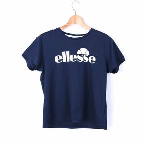 エレッセ Tシャツ 半袖 メッシュ 大きいサイズ スポーツウエア トップス レディース XLサイズ ネイビー ellesse