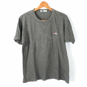 フィラ Tシャツ 半袖 コットン100% ロゴ スポーツウエア トップス メンズ Lサイズ グレー FILA