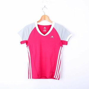 アディダス Tシャツ 半袖 ストレッチ クライマクール スポーツウエア トップス レディース Mサイズ ピンク adidas