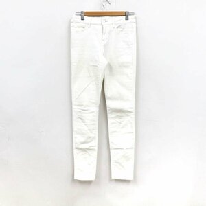 ユニクロ デニムパンツ スキニージーンズ レディース 24(61cm)サイズ ホワイト UNIQLO