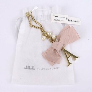 ジルバイジルスチュアート イニシャルチャーム A 未使用 キーホルダー リボン ブランド レディース ゴールド JILL by JILLSTUART