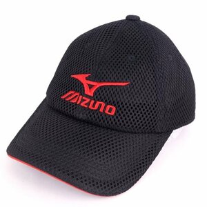 ミズノ キャップ メッシュ ベルクロ スポーツキャップ ブランド 帽子 メンズ ブラック Mizuno