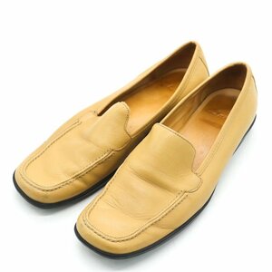 クラークス ローファー 本革 レザー スリッポン ブランド シューズ 靴 レディース 5.5サイズ ベージュ Clarks