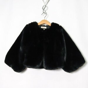  Tinkerbell fur jacket no color jacket outer unused goods Kids for girl 110 size black TINKERBELL