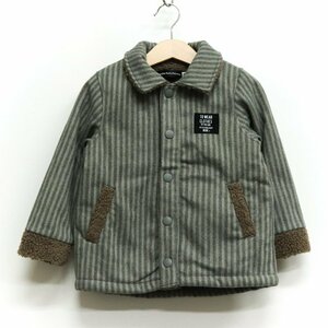 べべ ジャケットコート ボアジャケット ジャンパー アウター キッズ 男の子用 100サイズ グレー BeBe