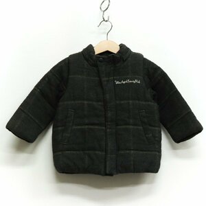  Wask with cotton jumper check pattern outer baby for boy 90 size black WASK