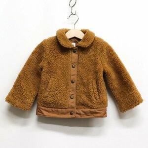 ギャップ ボアジャケット ボアフリース アウター ベビー 女の子用 90サイズ ブラウン GAP