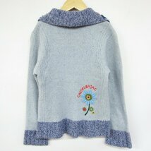 カステルバジャック カーディガン ニットジャケット アンゴラ混 キッズ 女の子用 130サイズ ブルー JC de CASTELBAJAC_画像2