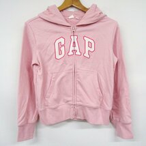 ギャップ ジップアップパーカー スウェット スエット キッズ 女の子用 160サイズ ピンク GAP_画像1