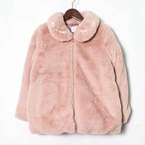 アクシーズファム フリースジャケット コート ジャンパー アウター キッズ 女の子用 140(LL)サイズ ピンク axes femme