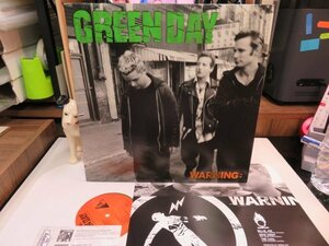 mK2｜【 LP / 2000Adeline US orig / green translucent / w/sleeve / 両面STERLING刻印 】Green Day（グリーンデイ）「Warning:」