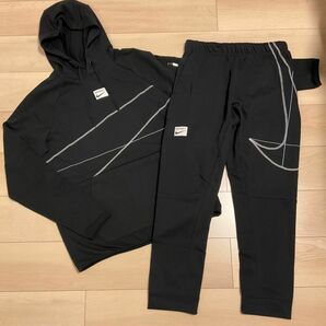 新品NIKEナイキパーカーナイキセットアップスウェットパンツブラック黒新品 L 