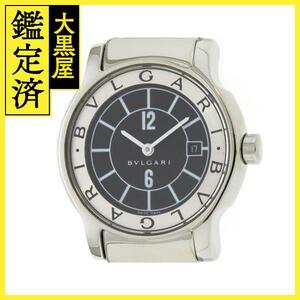 BVLGARI ブルガリ 腕時計 ソロテンポ ST29S レディース ステンレス ブラック文字盤 クォーツ【472】SJ