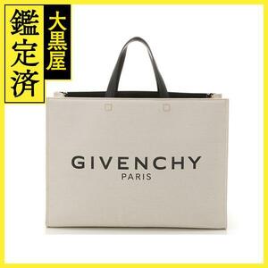 GIVENCHY ジバンシー Gトート ミディアム ベージュ/黒 キャンバス BB50N2B1DR【430】2147100497250