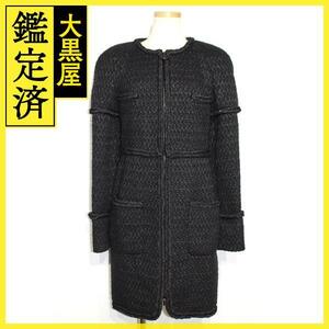 CHANEL　シャネル　衣類　コート　レディース34　ブラック　ツイード　ウール　2120500191119　【200】