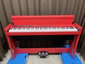 ゼ塩 西◇ KORG コルグ DIGITAL PIANO C1 Air 電子ピアノ 2018年製 88鍵盤 デジタルピアノ レッド 動作確認済み 中古品