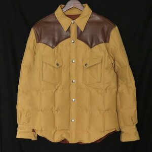 SUGAR CANE レザーヨークウエスタンダウンジャケット Lサイズ ブラウン SC11599 シュガーケン down jacket