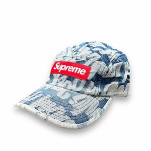 SUPREME 22SS Fat Tip Jacquard Denim Camp Cap シュプリーム ファットティップ ジャガード キャンプ 帽子キャップ