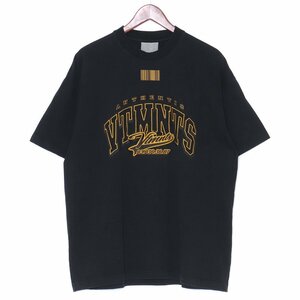 VTMNTS カレッジTシャツ Lサイズ ブラック VL12TR180B ブイティーエムエヌティーエス COLLEGE T-SHIRT 半袖カットソー