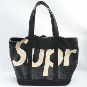 SUPREME 20SS Raffia Tote Fサイズ black シュプリーム ラフィアトートバッグ 鞄 カバン ブラック