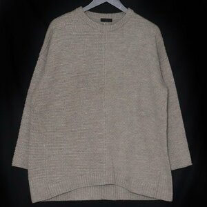 DEVOA Pullover knit merino wool サイズ1 グレー KTS-MLP デヴォア メリノウールプルオーバーニット セーター