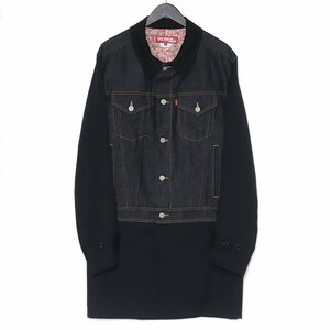 JUNYA WATANABE COMME DES GARCONS MAN × LEVI'S デニム切り替えナイロンジャケット XL インディゴ WE-C001