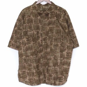 TENDERLOIN COTTON SHT PRINT AS S/S XLサイズ ブラウン テンダーロイン コットン半袖シャツ プリント