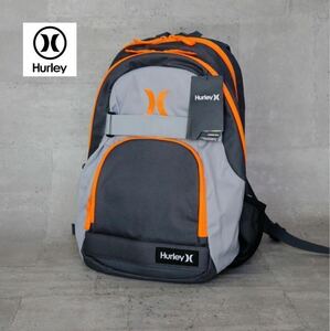 [Hurley Harley | unused ] backpack Nonor Roll Solid Back Pack rucksack Surf |HZQ006034NS| gray / neon orange |2W000030