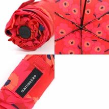 《マリメッコmarimekko／未使用》MINI-UNIKKO MINI MANUAALI UMBRELLA／折りたたみ傘 アンブレラ／038653 301 ／RED/DARK RED／MR002205_画像5