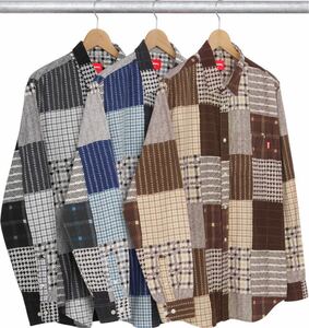 Supreme Printed Patchwork Flannel Shirt Black Mサイズ プリント パッチワーク ペイズリー フランネル シャツ 黒 シュプリーム 23AW