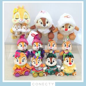 ディズニー チップとデール クラリス ぬいぐるみバッジ ぬいぐるみ タグ付きセット/クリスマス【M4【S2