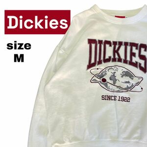 Dickies ディッキーズ スウェット トレーナー プルオーバー クルーネック ホワイト 古着 M