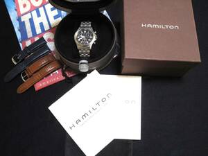 ハミルトン 【 HAMILTON 】 クロノグラフ 3832 クォーツ 腕時計 付属品完備 ハワイ購入 廃盤 レア アンティーク ビンテージ 希少 入手困難