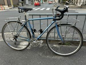 【自転車】クロモリロード プジョー ビンテージ DURA-ACE BROOKS TANGE デュラエース PEUGEOT パイプキャリア 直101