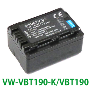 VW-VBT190-K VW-VBT190 Panasonic 互換バッテリー 1個　HC-WXF990M HC-WX995M HC-WX990M HC-WX970M HC-VX980M HC-W870M HC-W850M HC-W870M