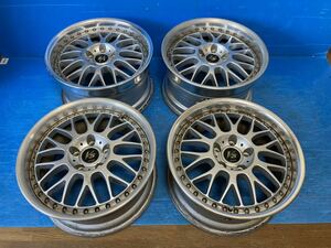 WORK VS JAPAN 17インチ 17x8.0JJ +35 9.0JJ +45 114.3/5H 中古4本 ワーク　希少　深リム　3ピース