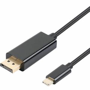 USB 3.1 Type-C to DisplayPort 変換 ケーブル 金メッキコネクター搭載 USB C to DP 4K解像度対応 変換アダプタ 1.8m