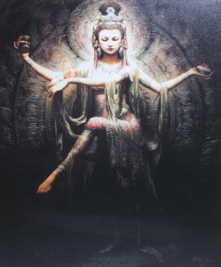 仏画 曾浩 敦煌仏画 印刷 パネル Z087