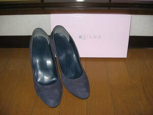 * beautiful goods! Diana (ru free ). standard series round tu pumps 24cm dark blue suede *