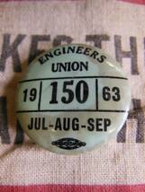 ⑦1963年 ビンテージ ３個セット ENGINEERS UNION (IUOE) 缶バッジ /ユニオンメイド/30S40S50S/ワーカー/ワークウェアー_画像5