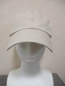 ●　帽子　●　Mロゴ刺繍　■ 　野球帽　キャップ　アイボリー　（40102）