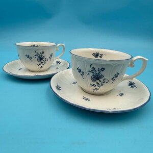 【A9068P007】ノリタケ　カップ＆ソーサー　２客セット　Noritake　CRAFTONE　コーヒー　紅茶　お茶　花柄　