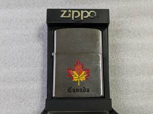 【送料140～】zippo 1989年製 メイプルリーフ オイルライター CANADA サトウカエデ ケースあり ジッポ