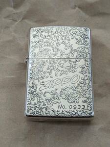 【送料140～】zippo 1991年製 限定品 斜字体 シリアルナンバー有 オイルライター ジッポ