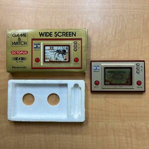 当時物 OC-22 GAME&WATCH WIDE SCREEN OCTOPUS NINTENDO ゲームウォッチ ワイドスクリーン オクトパス 任天堂 #6000 箱付 昭和レトロ