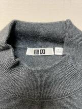 【美品】UNIQLO U ユニクロ メリノブレンド モックネックセーター メンズ グレー サイズＬ_画像2