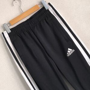 【adidas】アディダス トラック パンツ ジャージ 黒 ブラック メンズ サイドライン 刺しゅう ロゴ CLIMALITE ボトムスL/Y2461BBの画像6