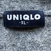 大きいサイズ 上質【UNIQLO】ユニクロ カーディガン ニット セーター Ｖネック グレー ウール100% メンズ トップス XL/Y1989BB_画像8