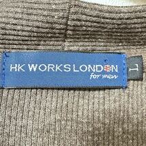 【HK WORKS LONDON】エイチケーワークスロンドン カーディガン 秋冬 ポケット シンプル きれいめ 羽織り ブラウン メンズ サイズL/Y2051QQ_画像7