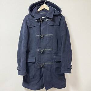 [UNIQLO] Uniqlo duffle coat navy navy blue wool . trad middle height outer plain thick hood protection against cold men's size L/Y2641 SS